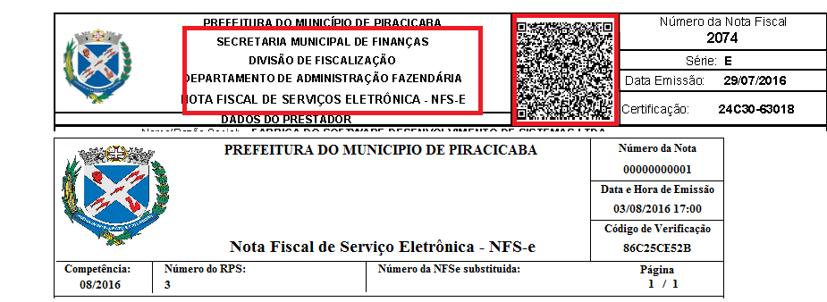 Layout de Impressão NFS-e Sefaz DF - ACBrNFSe - Projeto ACBr